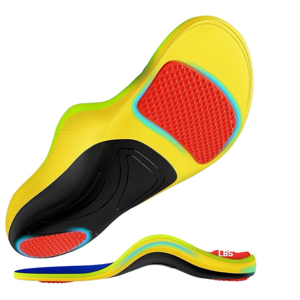 240+lbs Plantar Fasciitis Insoles Men Women, 100% Memory Foam Comfort Heavy Duty